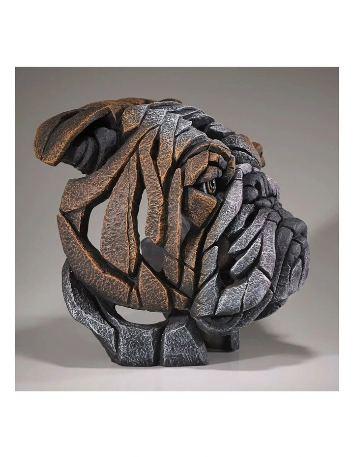 Stone Resin Bust Bulldog Garden And Home Decor Sculpture in Multi image 5