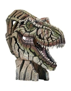 Stone Resin Miniature T-Rex Bust Garden And Home Decor in Multi