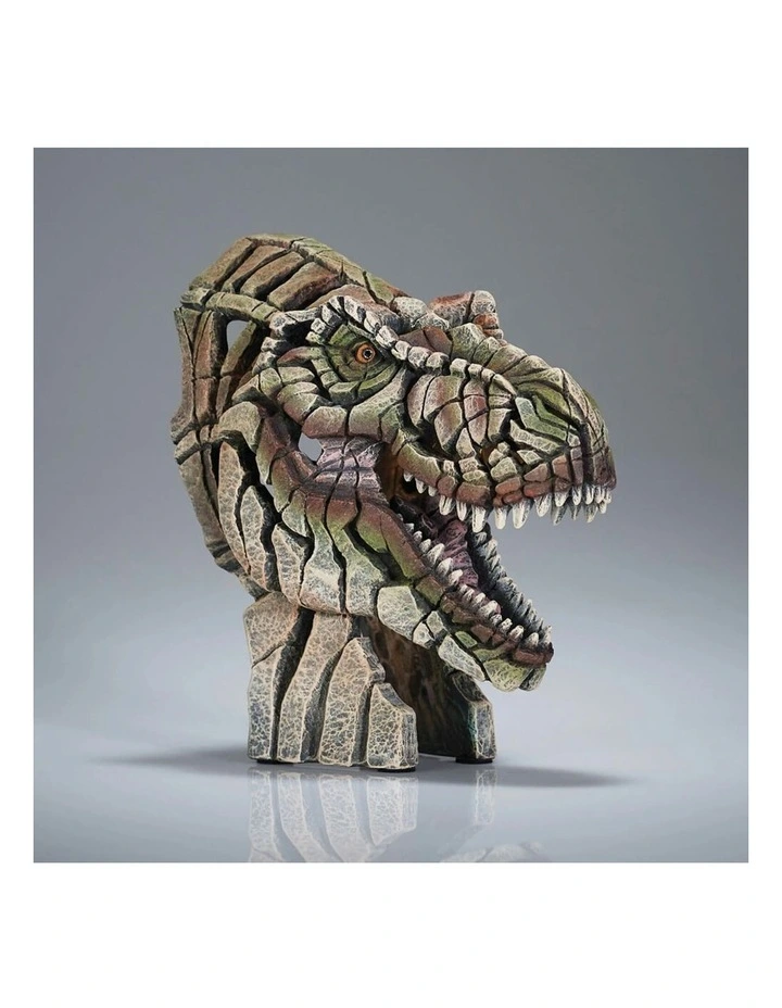 Stone Resin Miniature T-Rex Bust Garden And Home Decor in Multi image 2