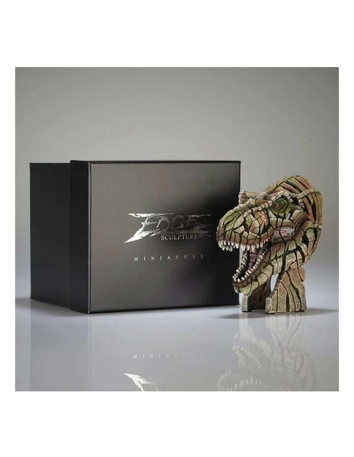 Stone Resin Miniature T-Rex Bust Garden And Home Decor in Multi image 3
