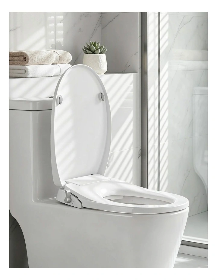 Non Electric Bidet Toilet Seat in White image 3