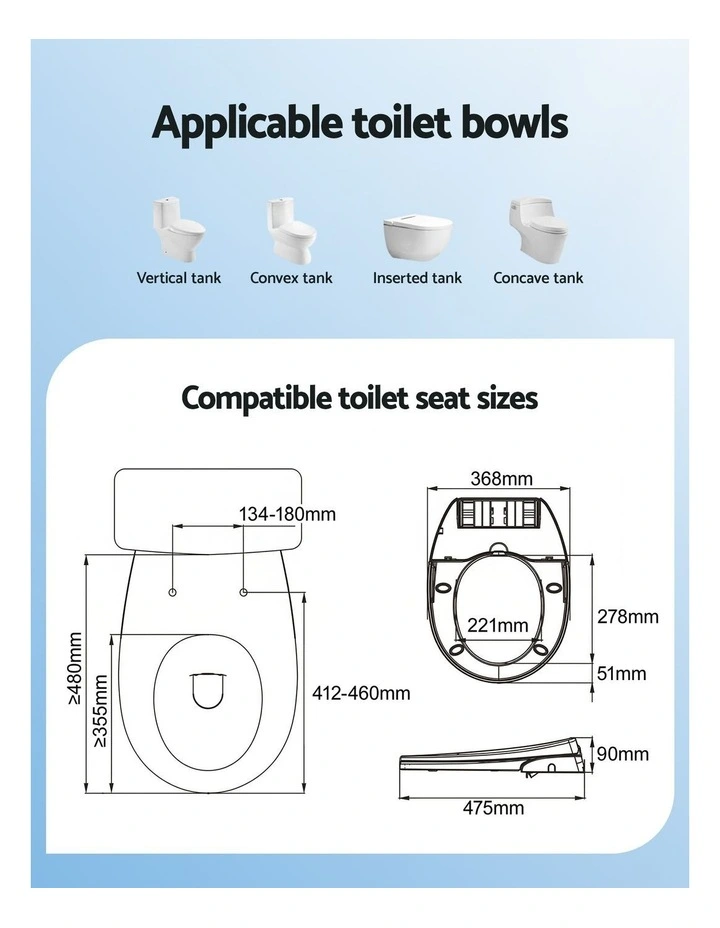 Non Electric Bidet Toilet Seat in White image 4