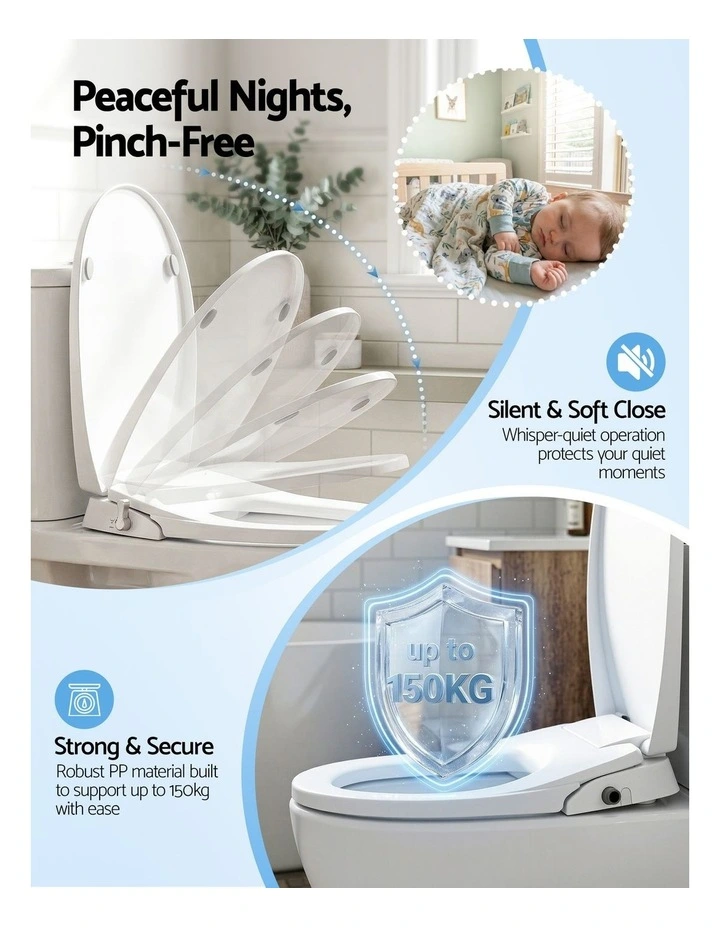 Non Electric Bidet Toilet Seat in White image 6
