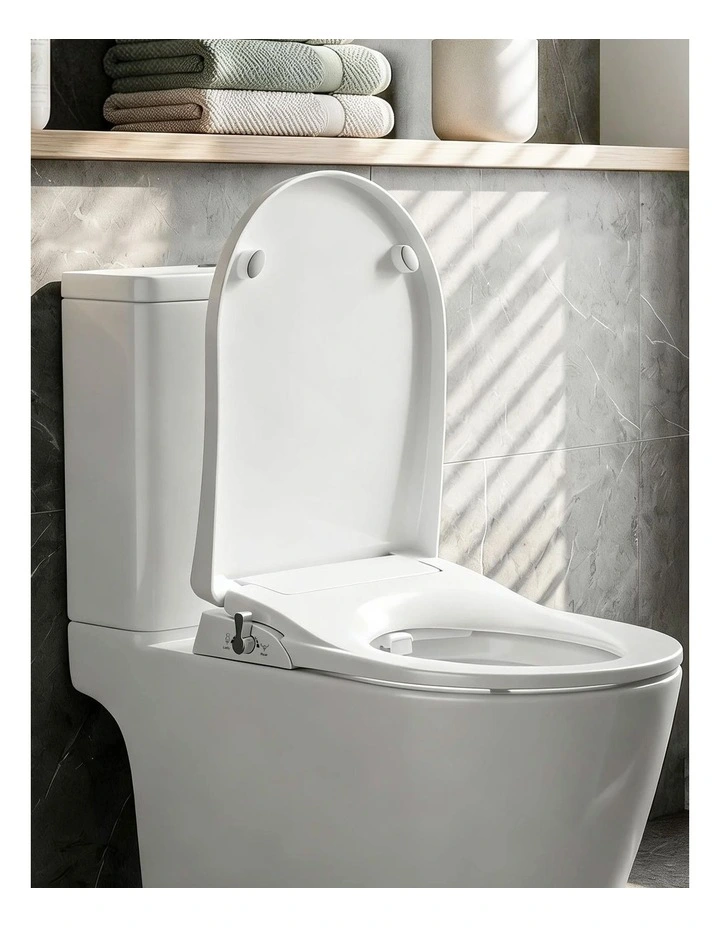 Non Electric Bidet Toilet Seat in White image 3