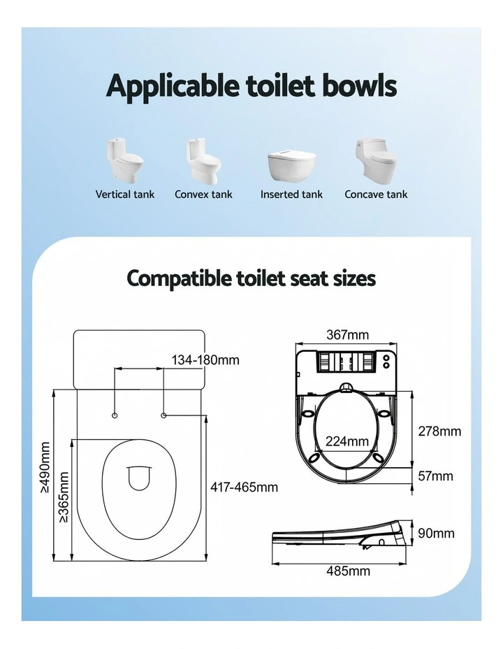 Non Electric Bidet Toilet Seat in White image 4
