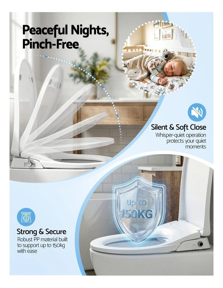 Non Electric Bidet Toilet Seat in White image 6