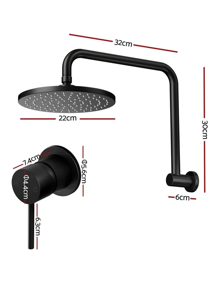 9'' Rain Overhead Swivel Shower Head with Wall Bathroom Mixer image 4