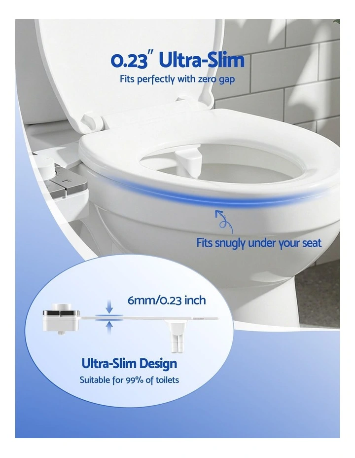 Cefito Ultra-Slim Bidet Attachment for Toilet Detachable Cold Water Bidet image 6
