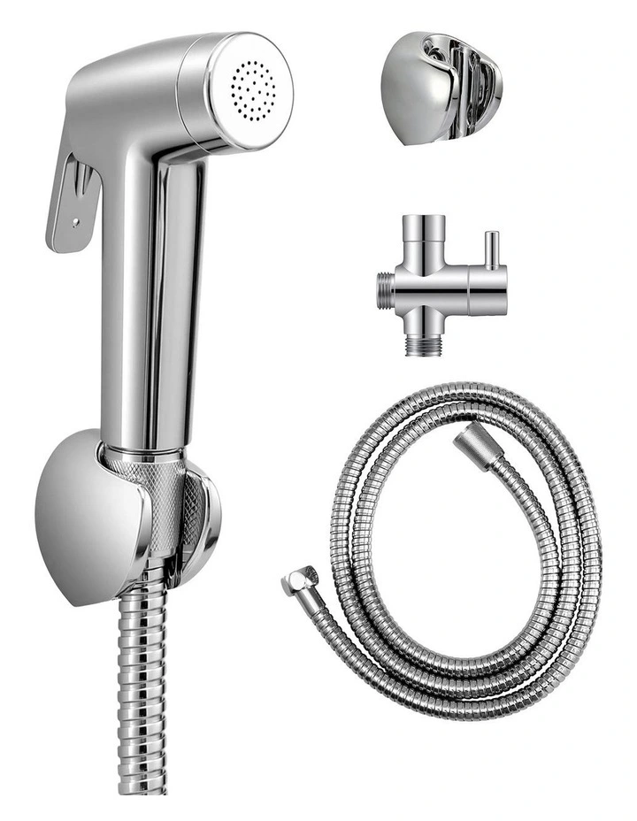 Handheld Bidet Sprayer 1.5m Stainless Steel Hose in Silver image 3