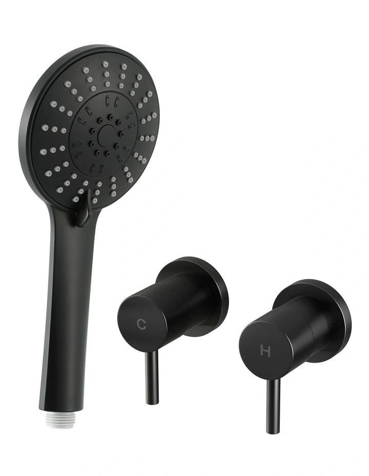 4.5 Handheld Shower Head Round with Wall Twin Swivel Bathroom Tap image 1