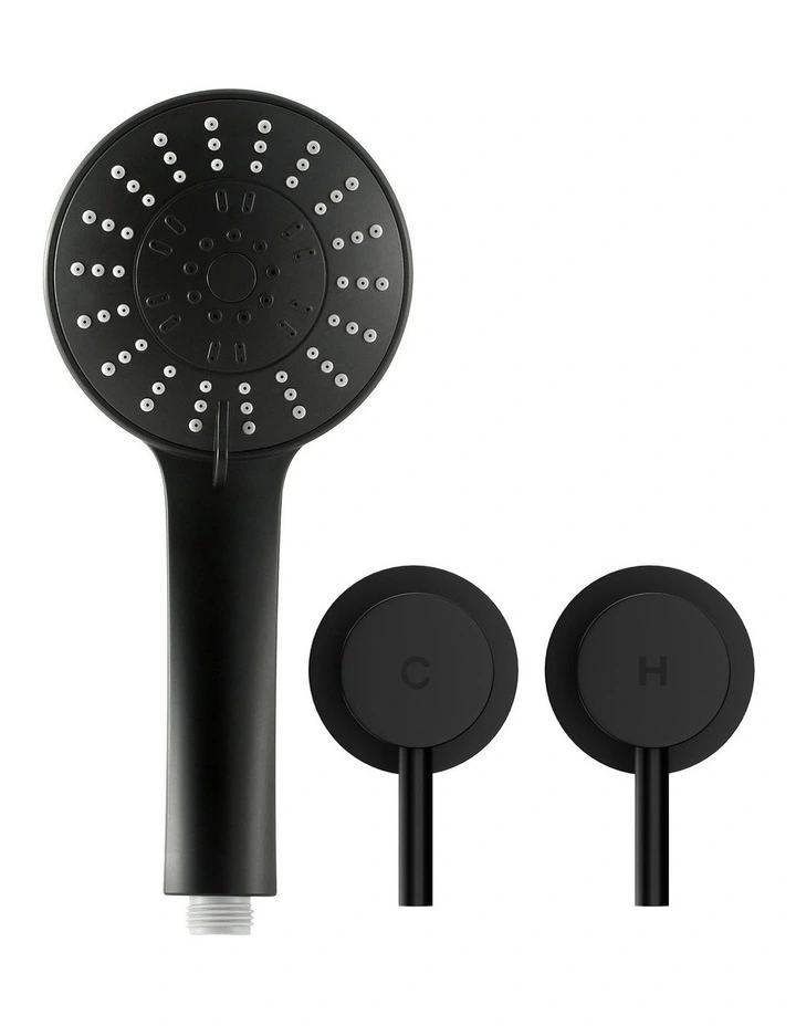 4.5 Handheld Shower Head Round with Wall Twin Swivel Bathroom Tap image 2