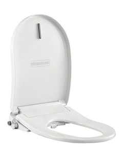 Washing Without Power Heated D-Shape Air Dryer Electric Bidet Toilet Seat in White