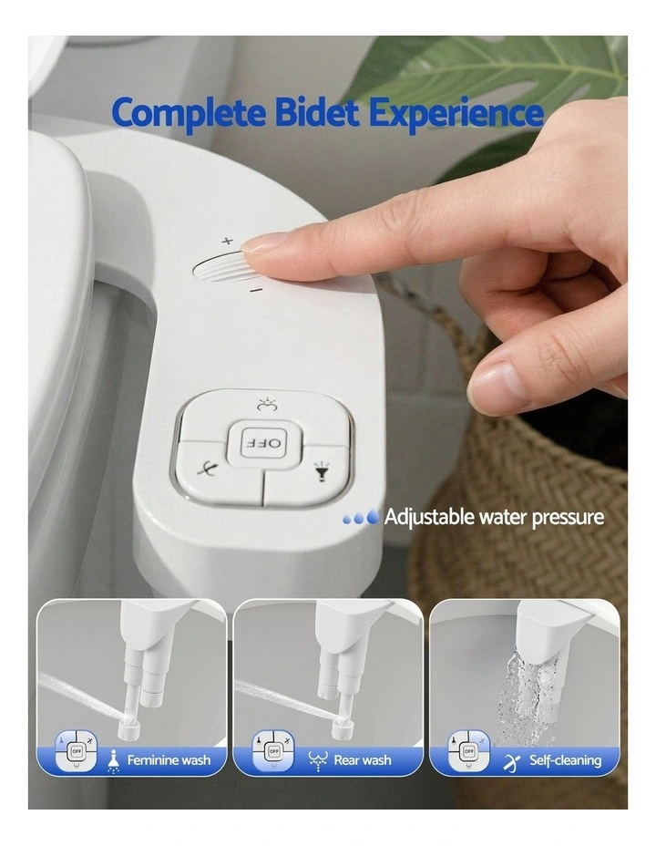 Cefito Ultra-Slim Bidet Attachment Detachable Bidet with Self-Cleaning Dual Nozzle image 5