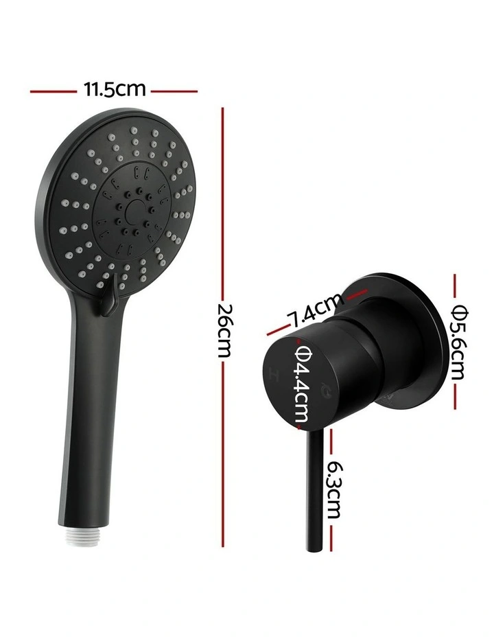 4.5 Handheld Shower Head Round with Wall  Bathroom Mixer image 4