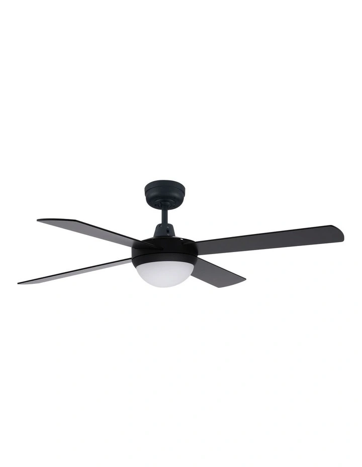 DC Motor With Light And Remote Ceiling Fan 52'' in Black image 2