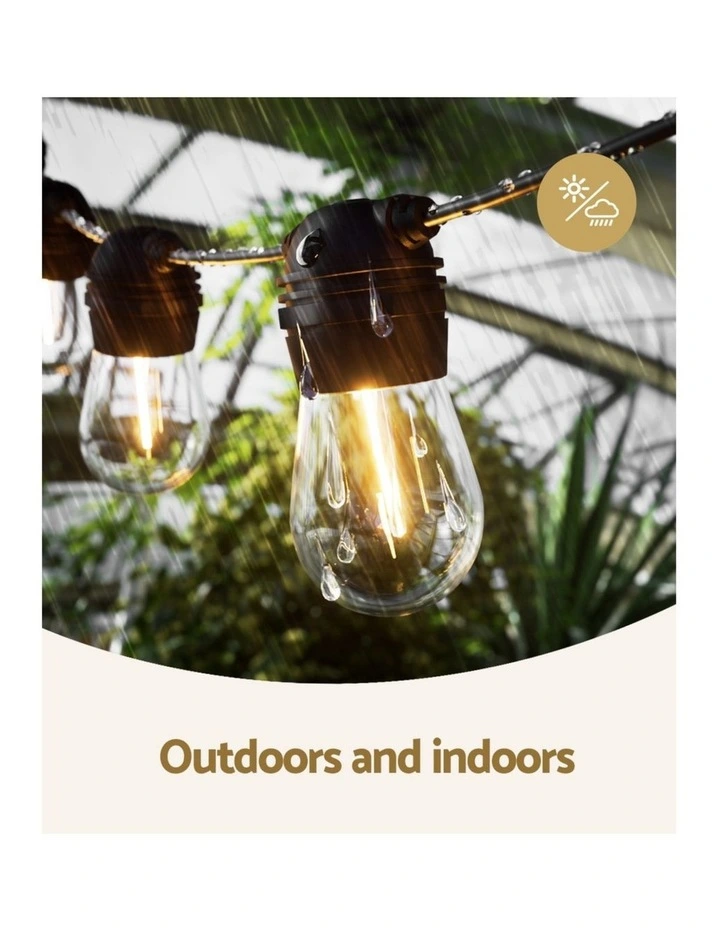 77m Solar Festoon Lights Outdoor LED String Light Christmas Party Decorations image 7
