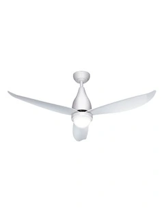 Dc Motor Led Light Remote Control Ceiling Fan 52'' in White