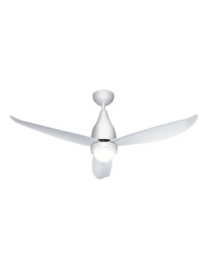 Dc Motor Led Light Remote Control Ceiling Fan 52'' in White image 1