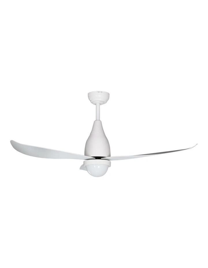 Dc Motor Led Light Remote Control Ceiling Fan 52'' in White image 2