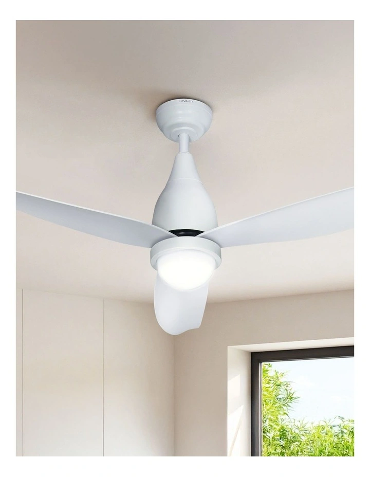 Dc Motor Led Light Remote Control Ceiling Fan 52'' in White image 3
