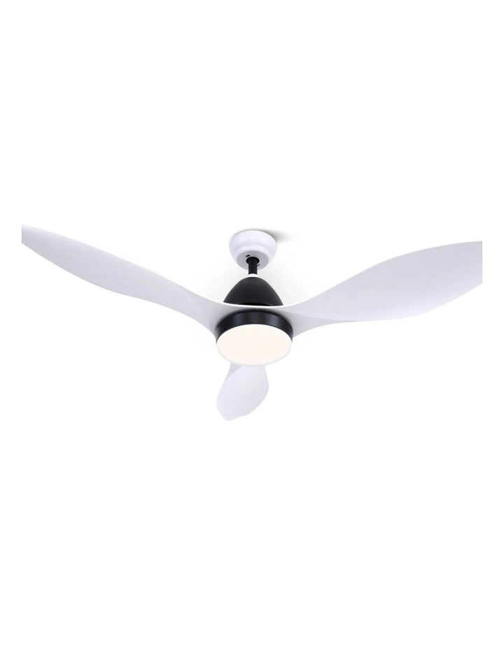 Light and Remote DC Motor Ceiling Fan 48inch in White image 1
