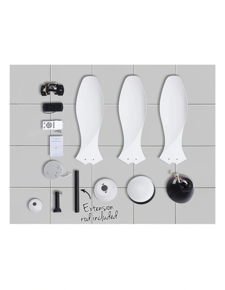 Light and Remote DC Motor Ceiling Fan 48inch in White image 7