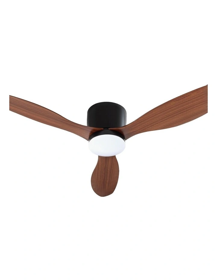 Light with Remote DC Motor Ceiling Fan 52inch in Dark Wood image 1