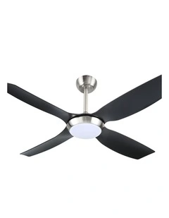 Light with Remote DC Motor Ceiling Fan 52inch in Black