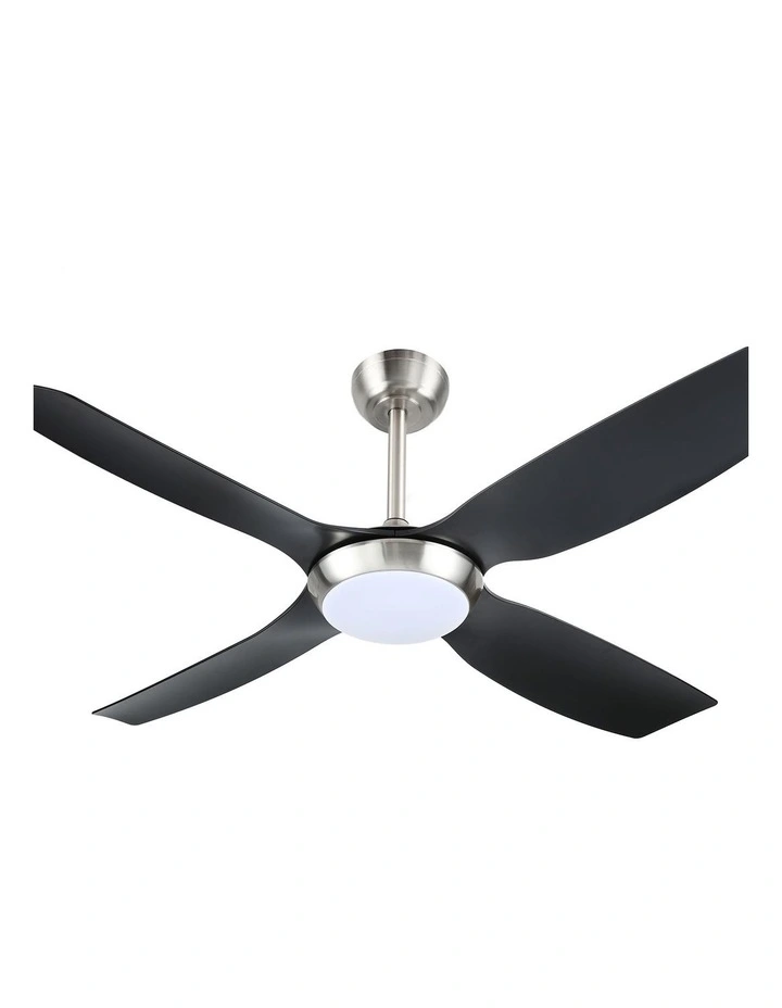 Light with Remote DC Motor Ceiling Fan 52inch in Black image 1