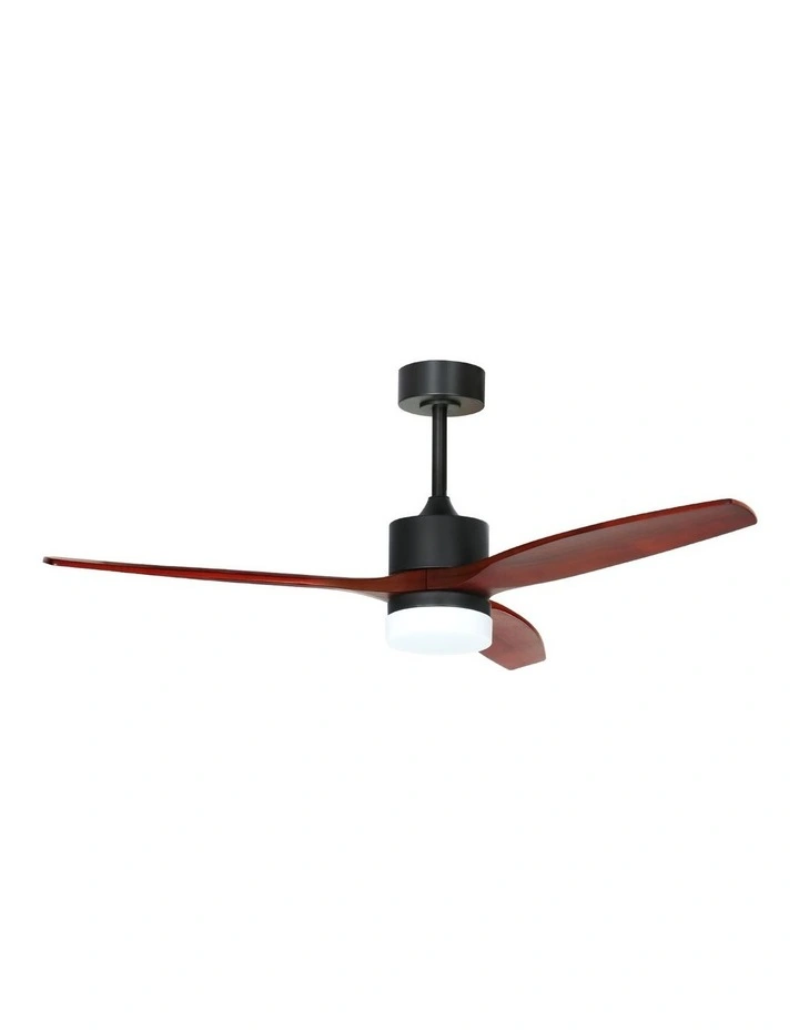3 Blades with Light DC Motor Ceiling Fan 52inch in Dark Wood image 2