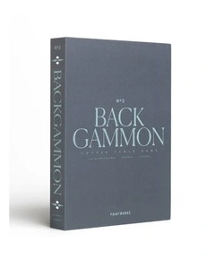 Classic Backgammon Board Game in Grey Blue