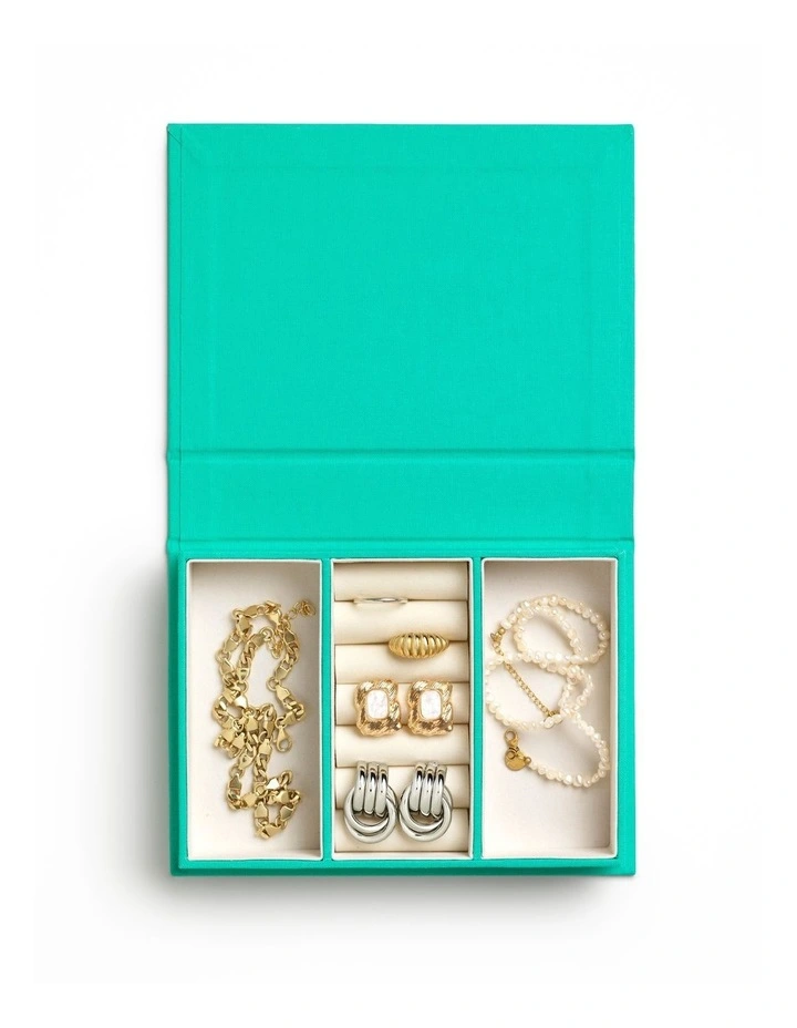 A Girls Best Friend Jewellery Box in Turquoise Small image 2