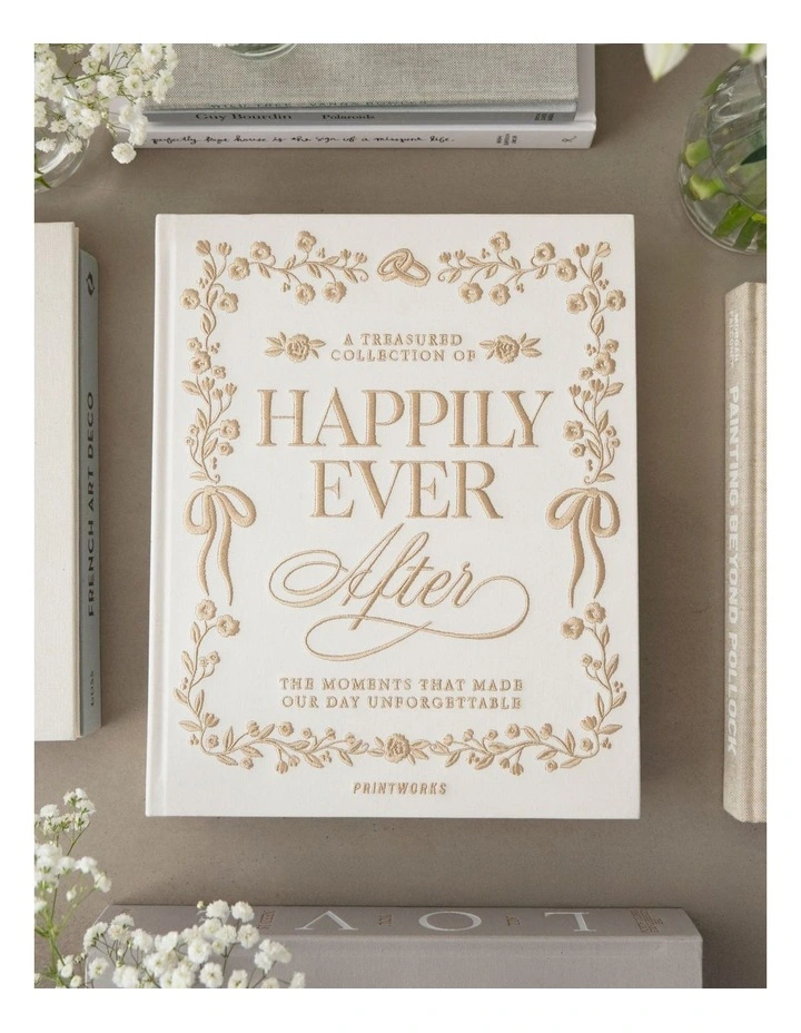 Happily Ever After Embroidered Photo Album in White image 5