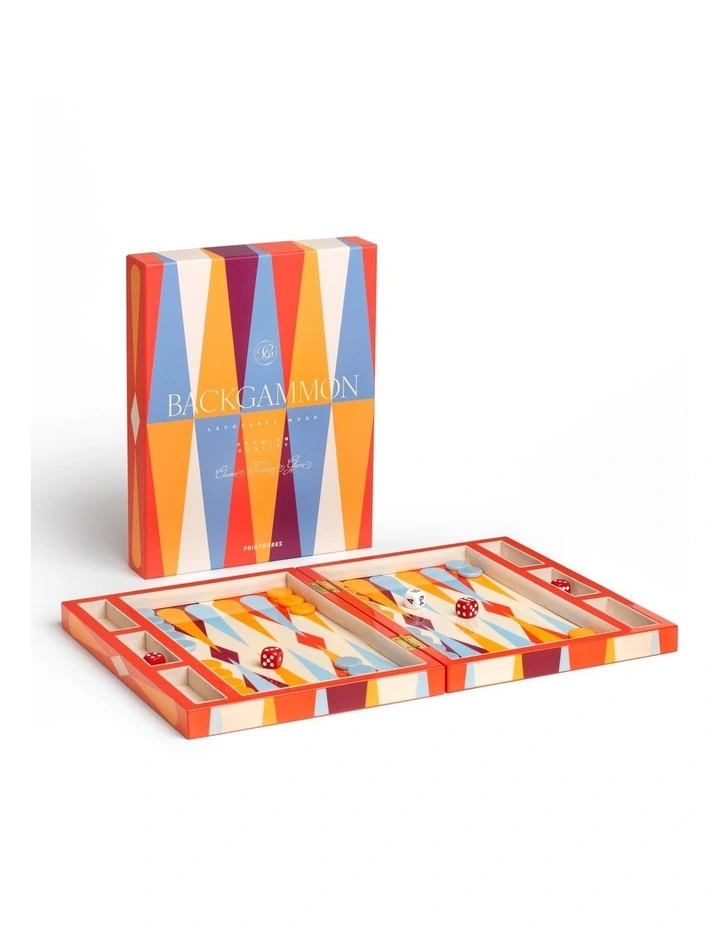 Lacquered Backgammon WallArt in Red image 2