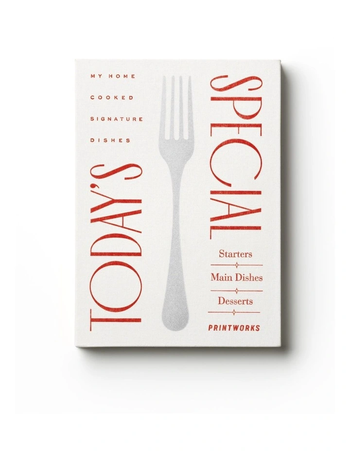 Todays Special Recipe Book in Red White image 1