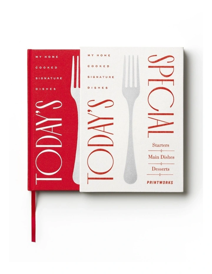 Todays Special Recipe Book in Red White image 2