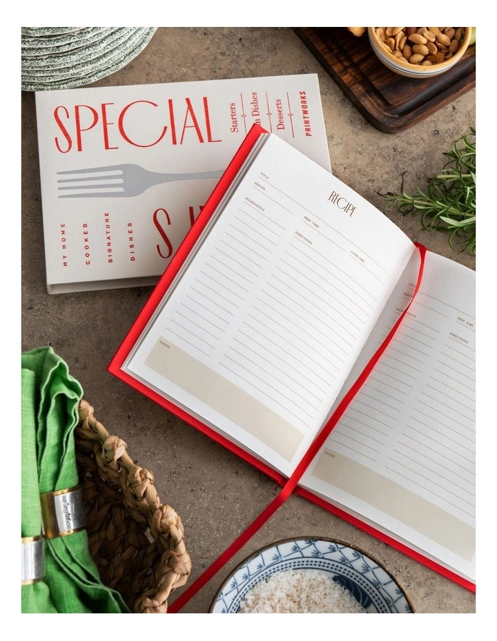Todays Special Recipe Book in Red White image 4