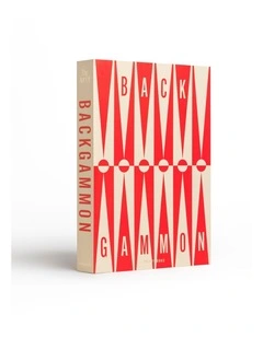 Classic Art of Backgammon in Red Cream