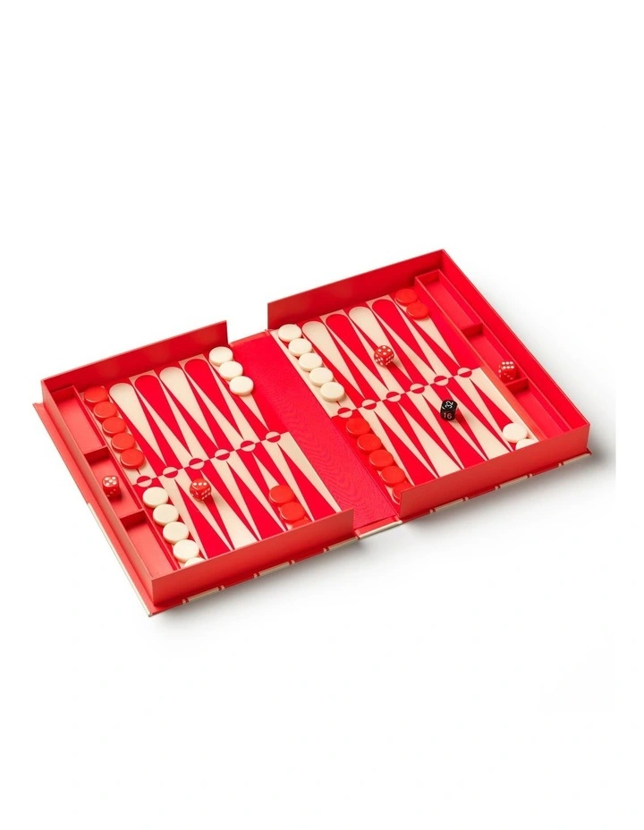 Classic Art of Backgammon in Red Cream image 3