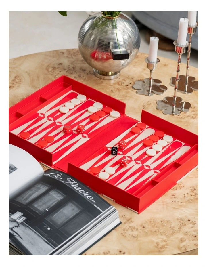 Classic Art of Backgammon in Red Cream image 4