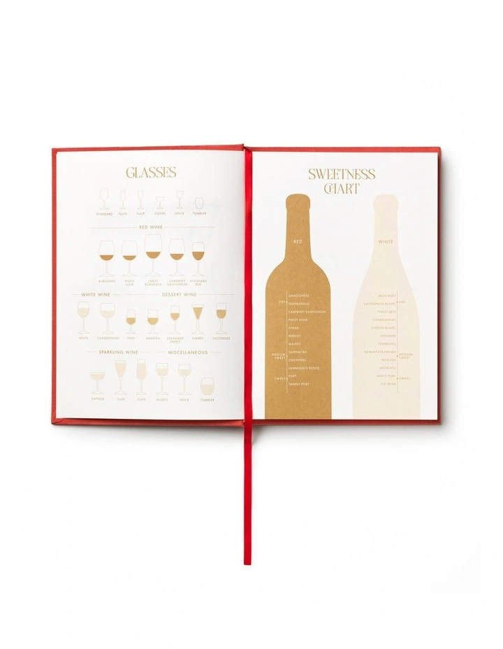 Wine Tasting Journal in Beige Red image 3