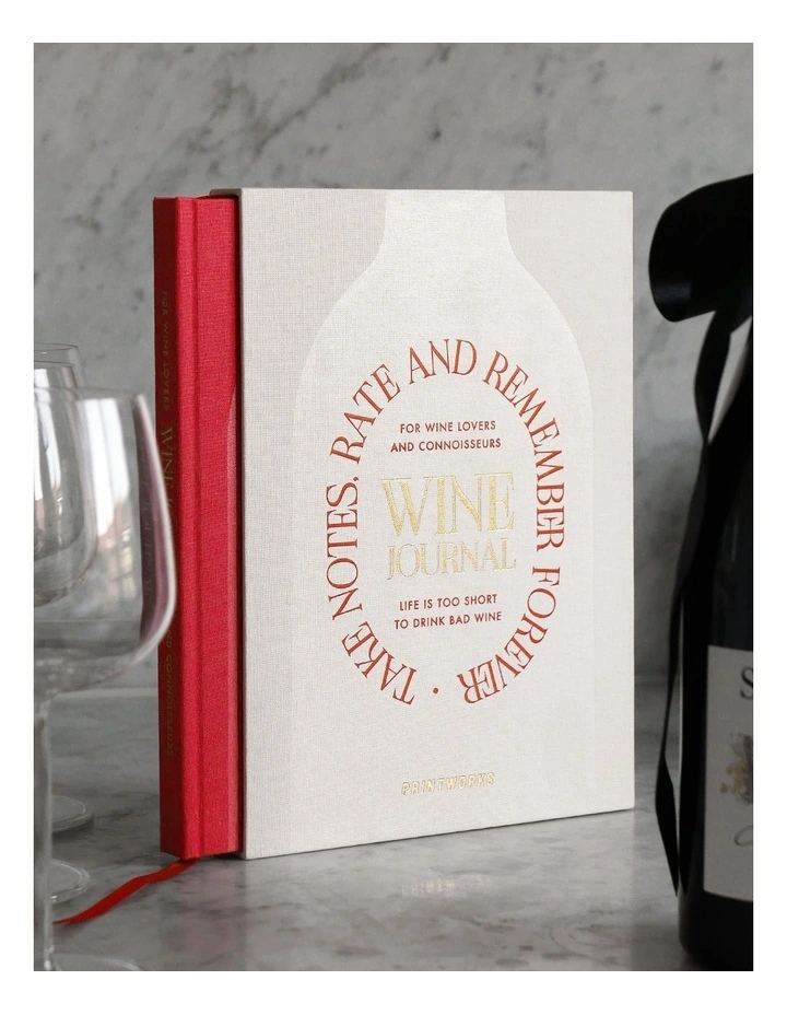 Wine Tasting Journal in Beige Red image 4