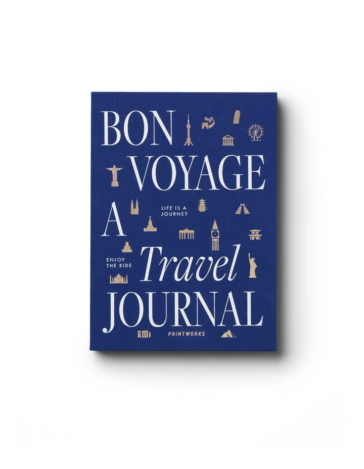Bon Voyage Travel Journal WallArt in Blue Beige image 1