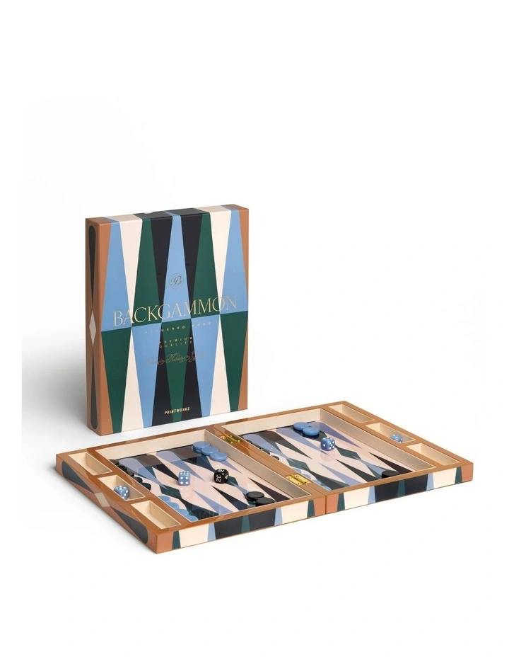 Lacquered Backgammon in Blue image 2