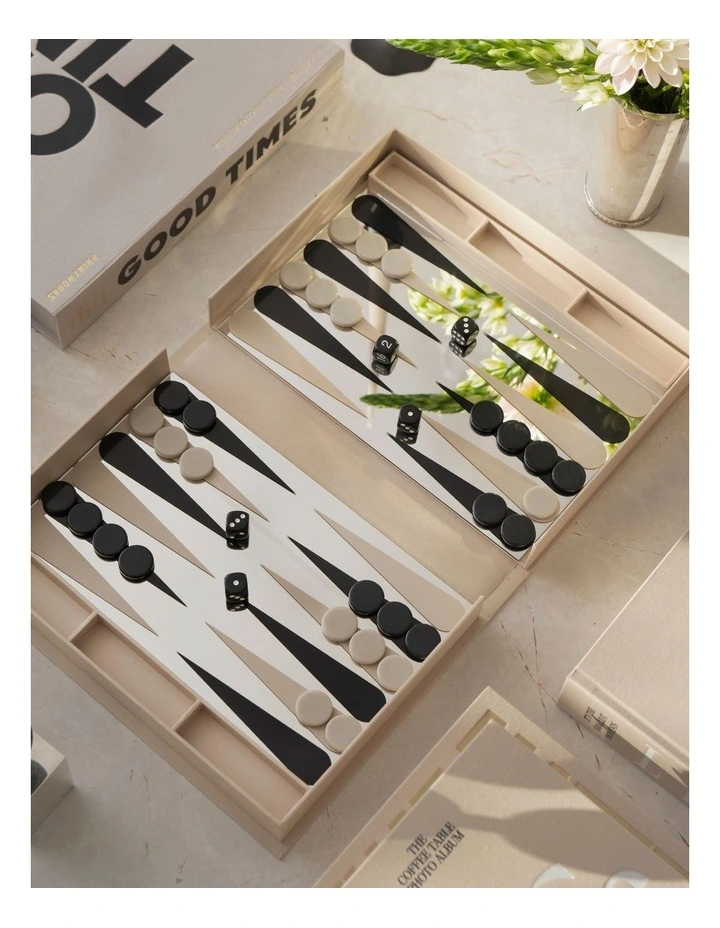 Classic Art Of Backgammon Mirror in Beige Clear image 4