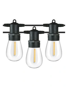 LumiFx 20 Bulb Solar Outdoor Festoon Lights