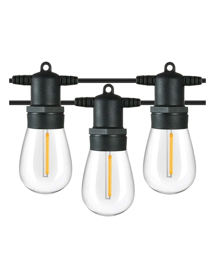 LumiFx 20 Bulb Solar Outdoor Festoon Lights image 1