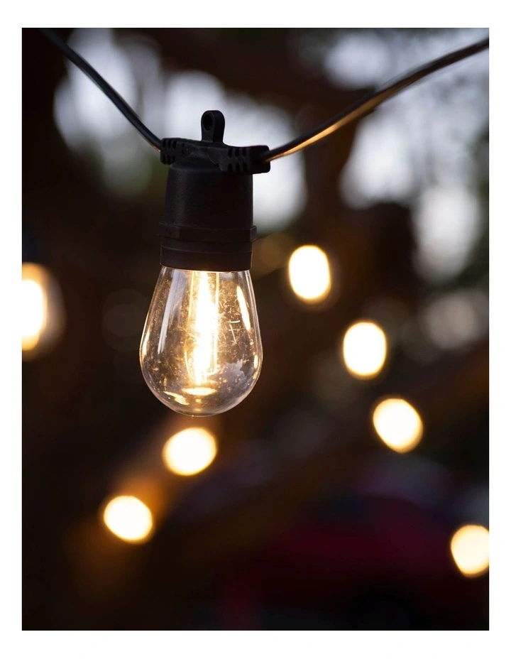 LumiFx 20 Bulb Solar Outdoor Festoon Lights image 6