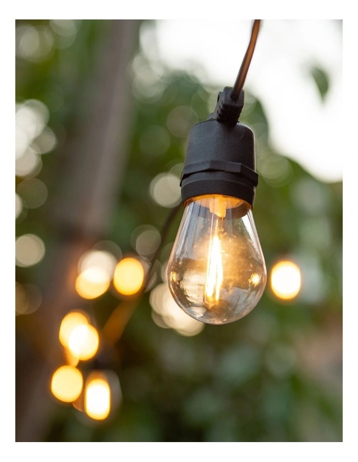 LumiFx 20 Bulb Solar Outdoor Festoon Lights image 7