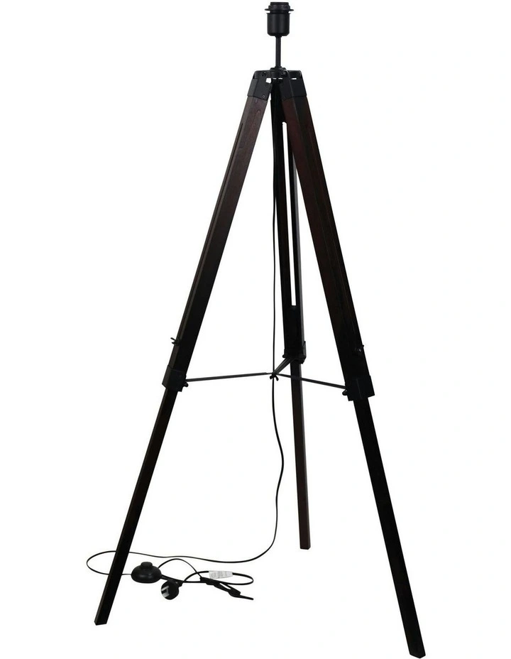 Trevi Tripod Floor Lamp in Base Walnut image 2